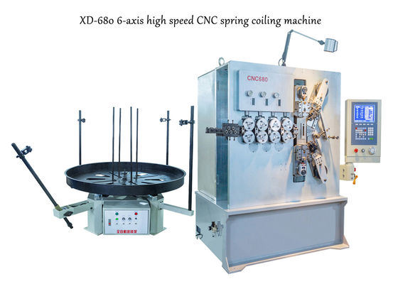 3,00 - 8.00mm seis máquinas da mola de bobina do CNC da linha central com sistema servo do movimento
