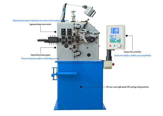 XD-220 que faz as várias molas de compressão da precisão dentro do diâmetro 0,5 - 2.0mm do fio