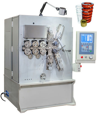 Máquina de bobinamento grande automatizada da mola de compressão do CNC com seis brancos cinzentos da linha central