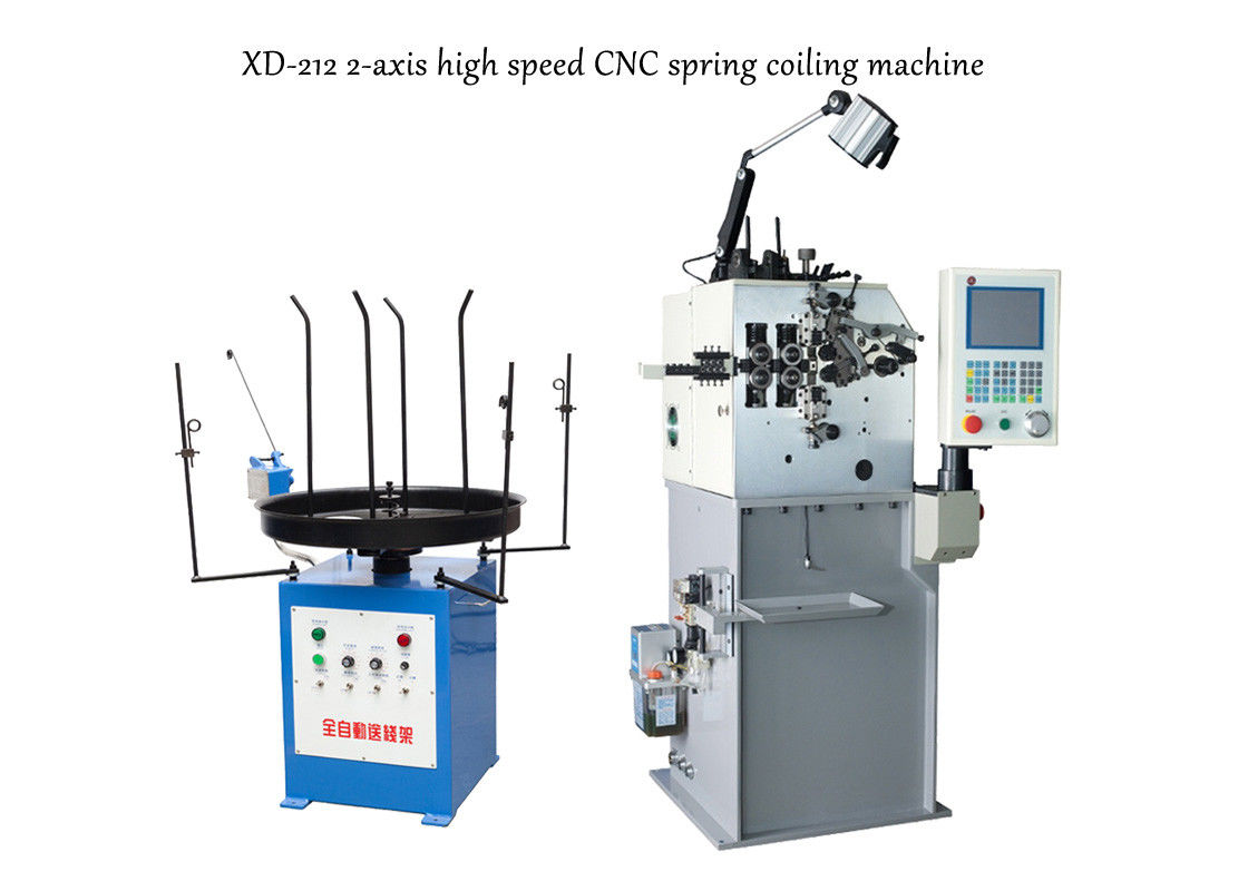 0.3-1.2mm a máquina de bobinamento da mola de duas linhas centrais, CNC controlou com elevada precisão